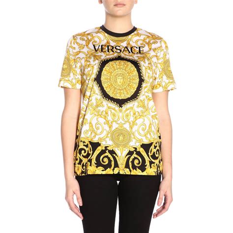 young versace woman tee red|Versace t shirt.